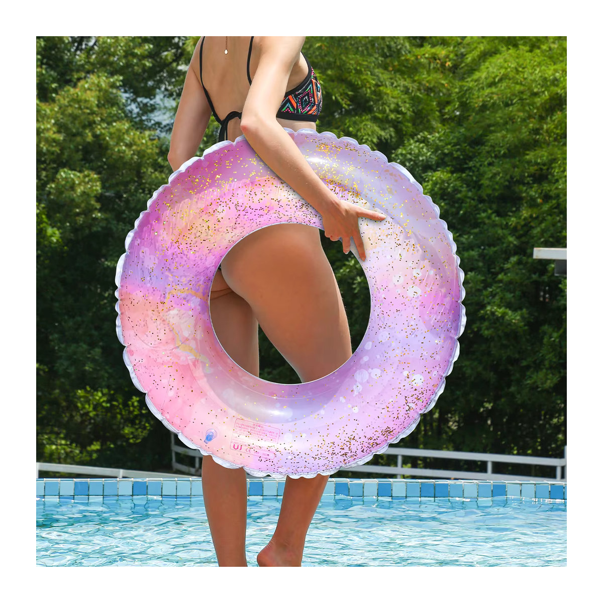 Glitzer Pool Schwimmring für Strand und Pool Party - Bild 5