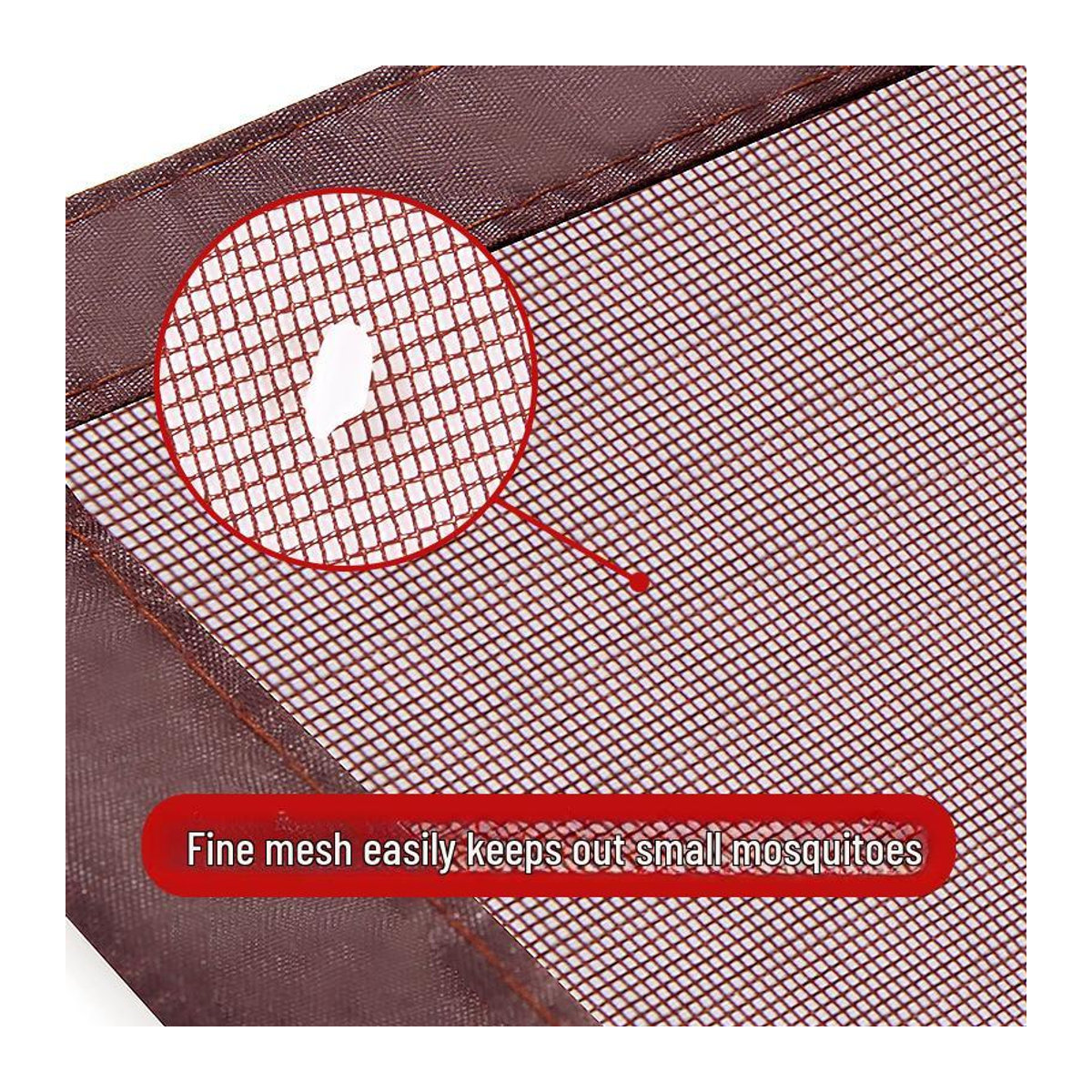 Global Finds Magnetischer Sommer-Netzvorhang mit Streifendesign in Schwarz, Mückenschutz, B: 95 cm, H: 220 cm - Bild 1