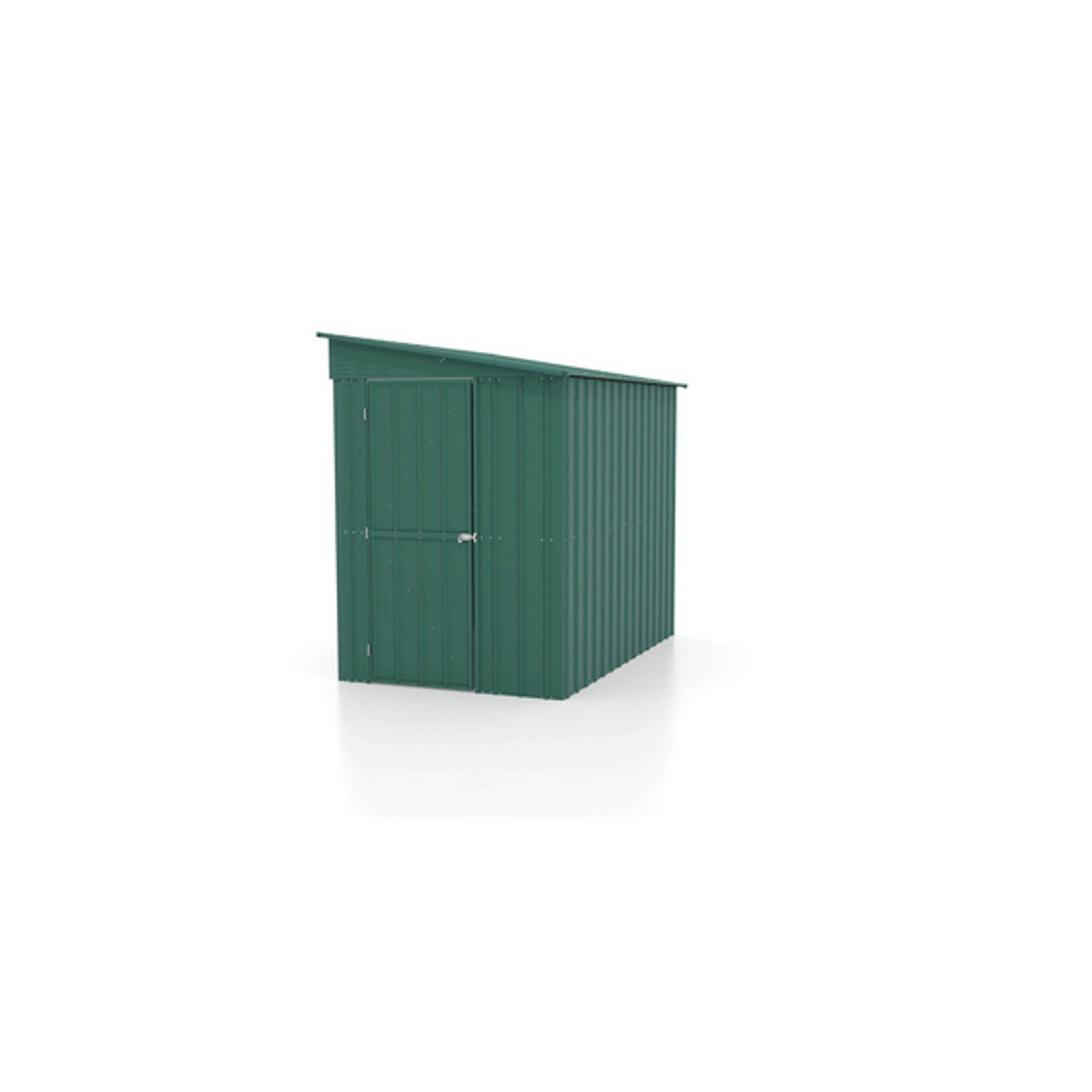 Globel Industries Metall Anlehn-Gerätehaus Lean-To mit Pultdach, Farbe: Grün, B/T/H: 155 x 203 x 70 cm - Bild 3