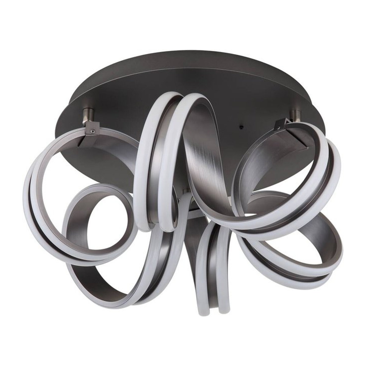 GLOBO Deckenleuchte Modern in Anthrazit und Grau aus Aluminium und Metall mit LED, H x B x T: 25 x 46 x 25 cm - Bild 1