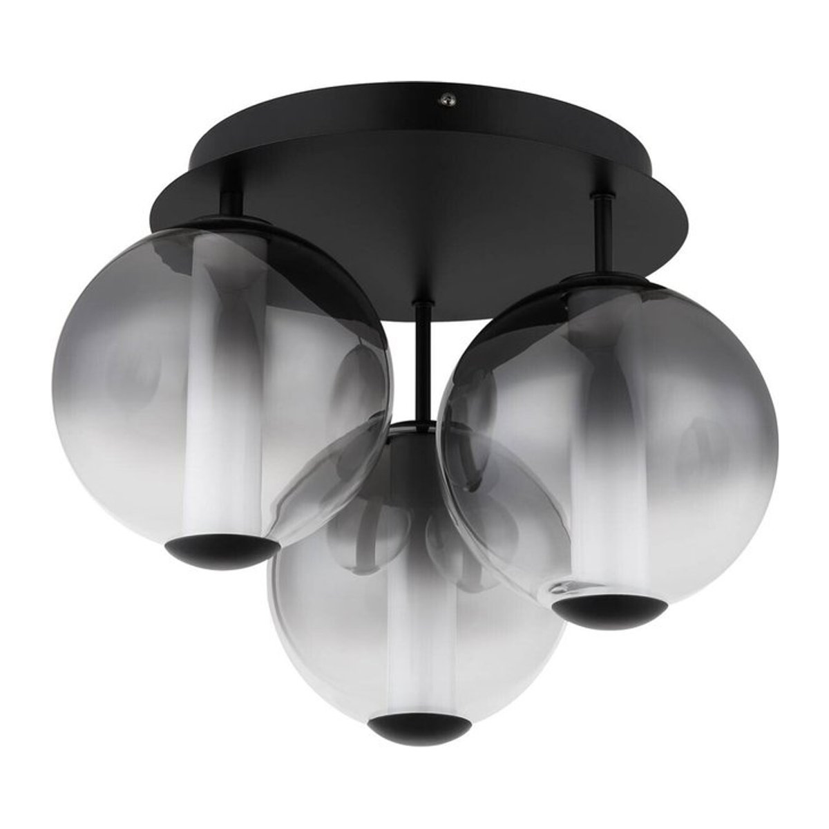 GLOBO Deckenleuchte Modern in Schwarz aus Metall und Glas mit LED in Warmweiß, H: 29,5 cm, B: 38 cm - Bild 1