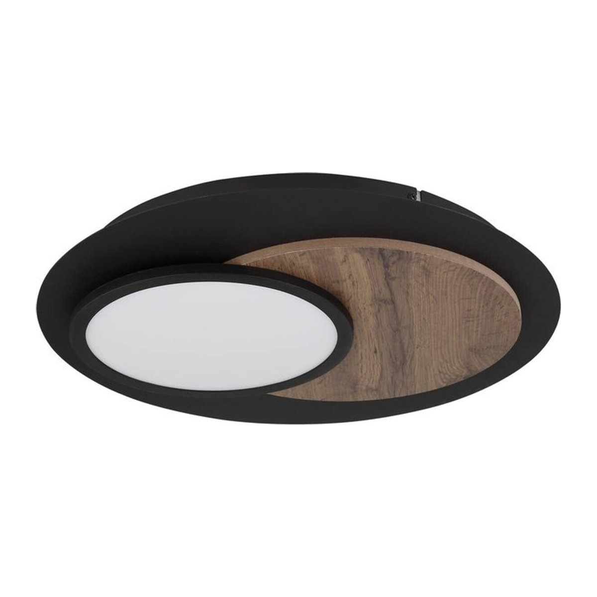 GLOBO Deckenleuchte Modern in Schwarz mit warmweißem LED-Licht, H: 5,6 cm, B: 48 cm - Bild 1