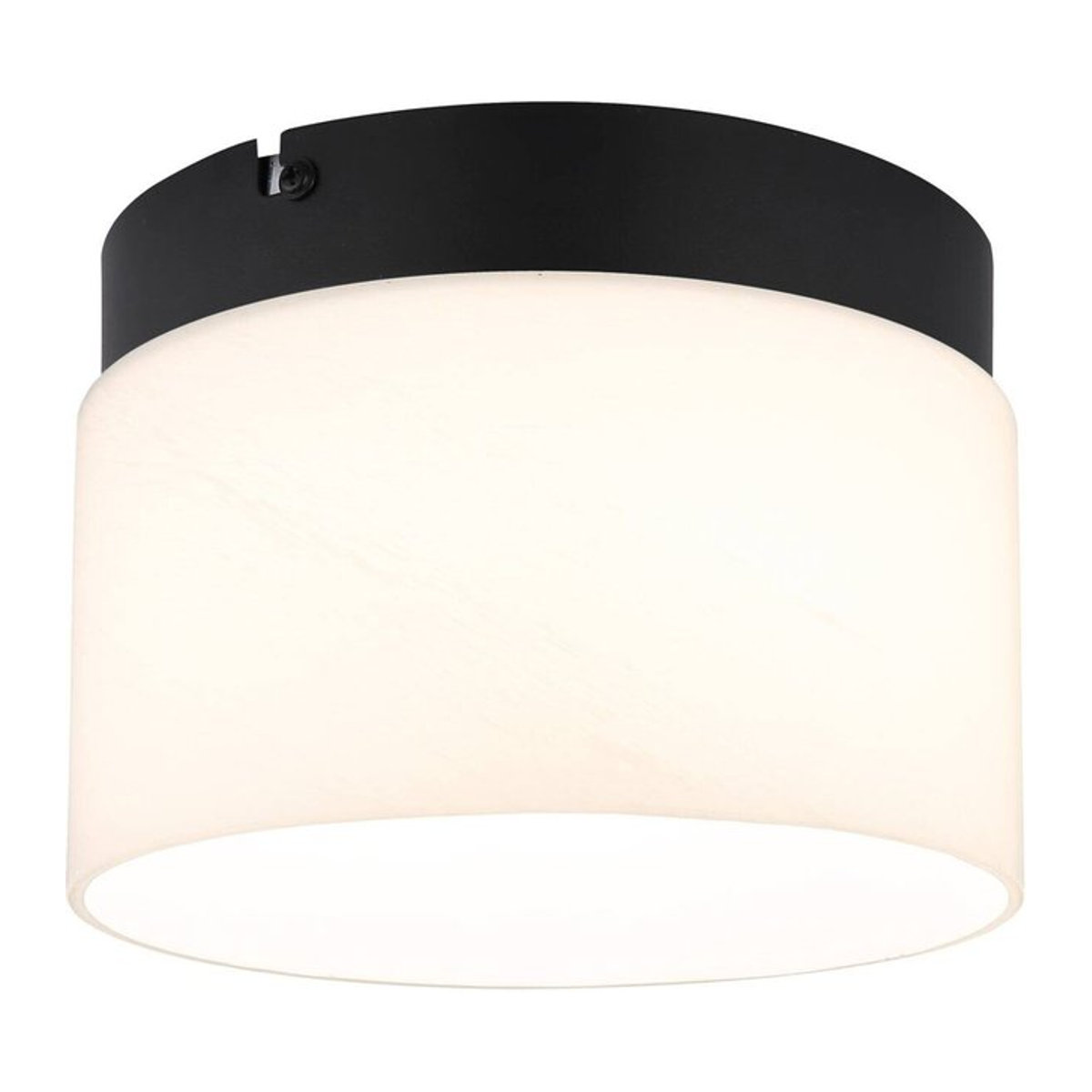 GLOBO Deckenleuchte Modern Minimalistisch in Schwarz aus Metall und Glas, H: 14 cm, B: 20 cm - Bild 1