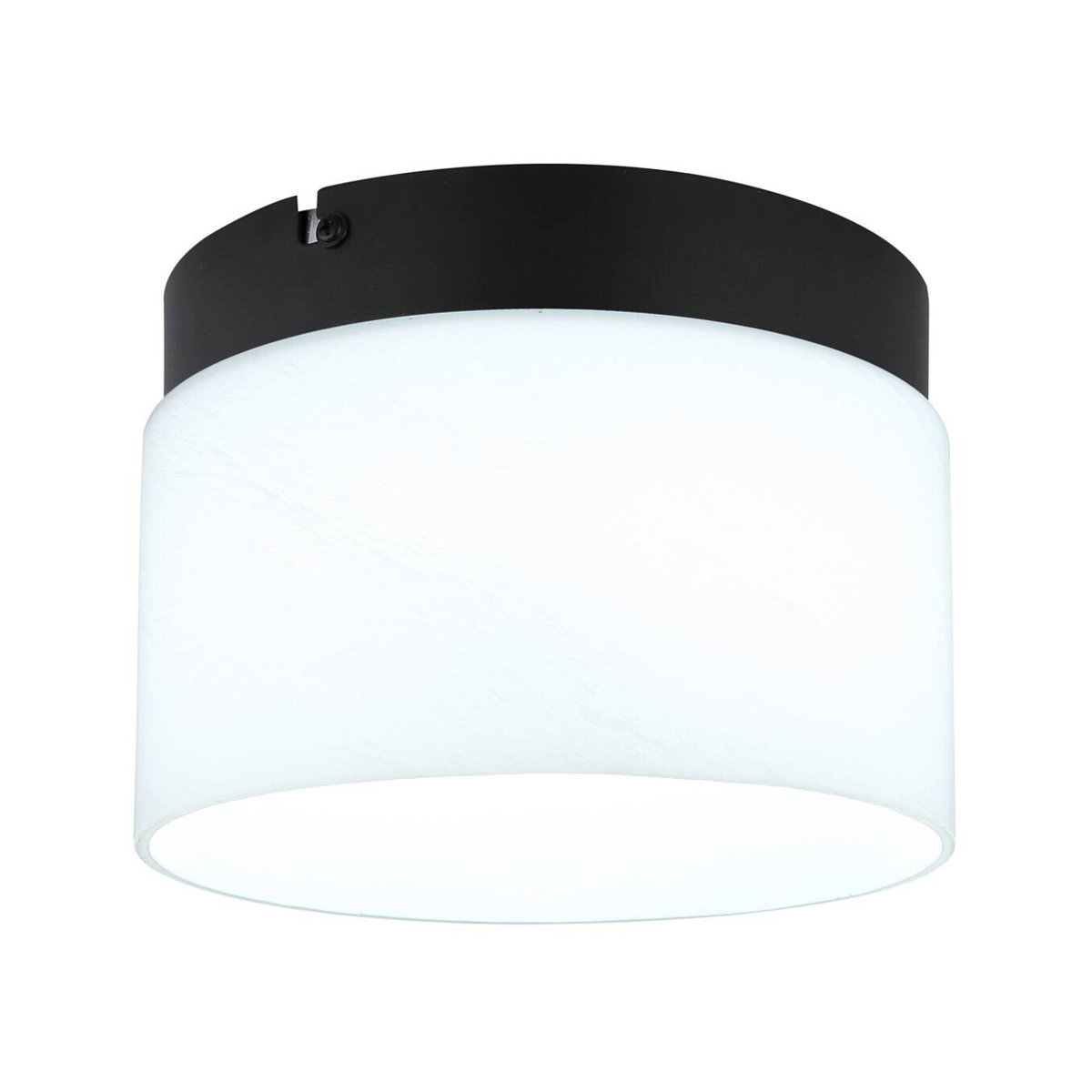 GLOBO Deckenleuchte Modern Minimalistisch in Schwarz aus Metall und Glas, H: 14 cm, B: 20 cm - Bild 2
