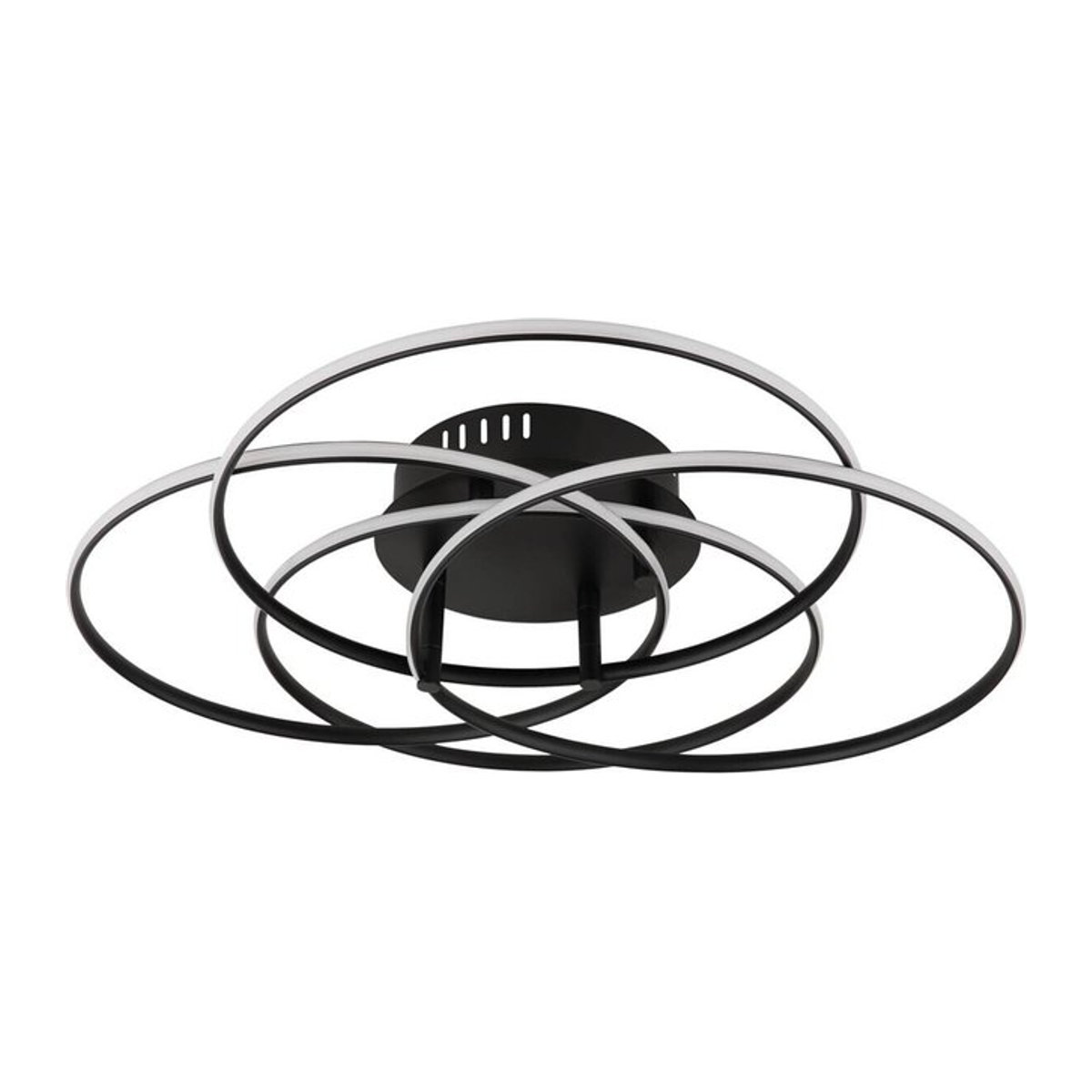 GLOBO Deckenleuchte Modern Schwarz aus Metall und Aluminium mit LED in Neutralweiß H: 11,4 cm, B: 51,5 cm - Bild 1