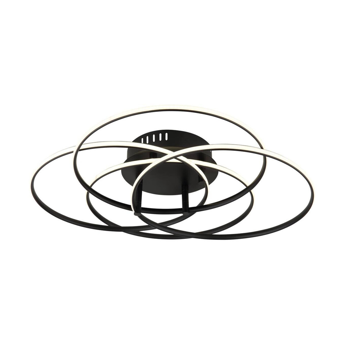 GLOBO Deckenleuchte Modern Schwarz aus Metall und Aluminium mit LED in Neutralweiß H: 11,4 cm, B: 51,5 cm - Bild 2