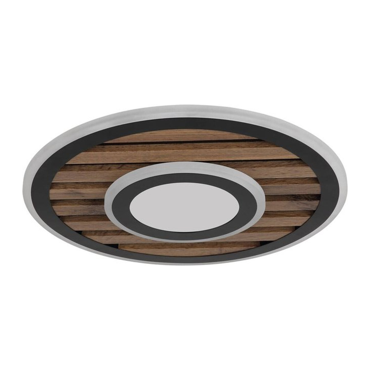GLOBO Deckenleuchte Modern Skandinavisch in Schwarz mit Opal Glas und MDF, LED, Warmweiß - Bild 1