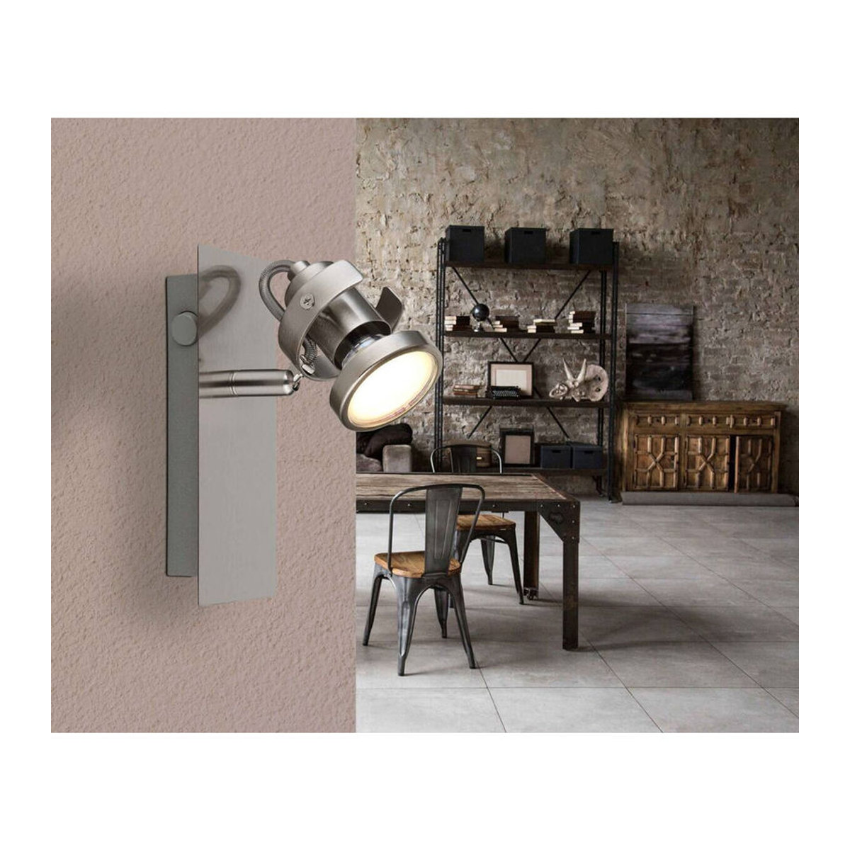 GLOBO Deckenspot Strahler aus Metall in Nickel matt mit GU10 Fassung B/H/T: 16,5 x 13,3 x 7 cm - Bild 3
