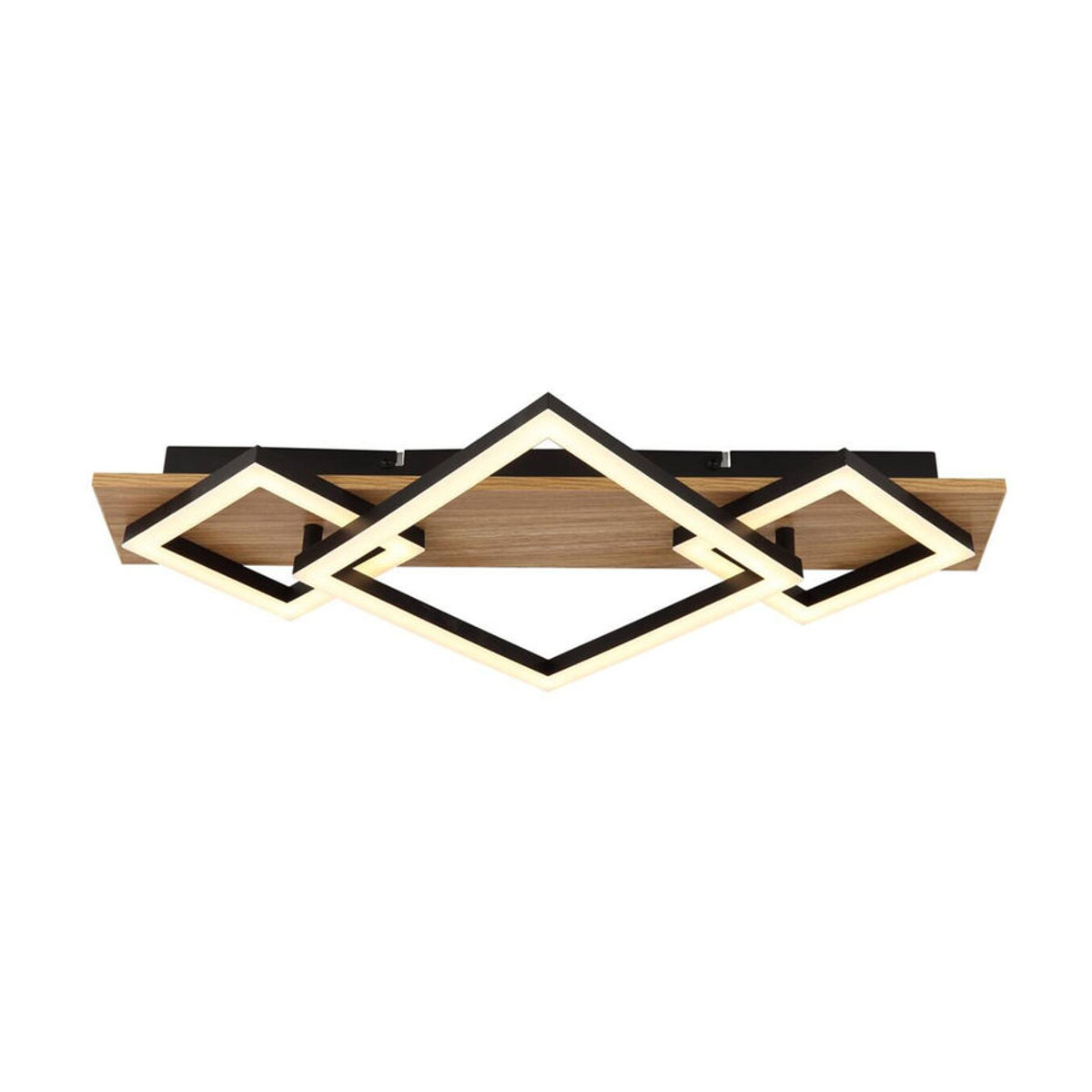 GLOBO LED-Deckenleuchte BEATRIX I Modern in Schwarz/Weiß mit warmweißem Licht, B/H/T: 54 x 7,5 x 31,2 cm - Bild 3