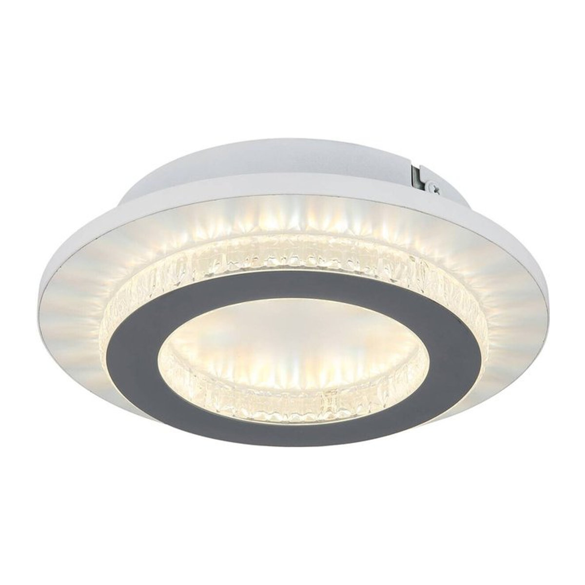 GLOBO LED-Deckenleuchte in Weiß und Grau aus Metall und Kunststoff, Modern und Minimalistisch, H: 5,5 cm, B: 20 cm - Bild 1