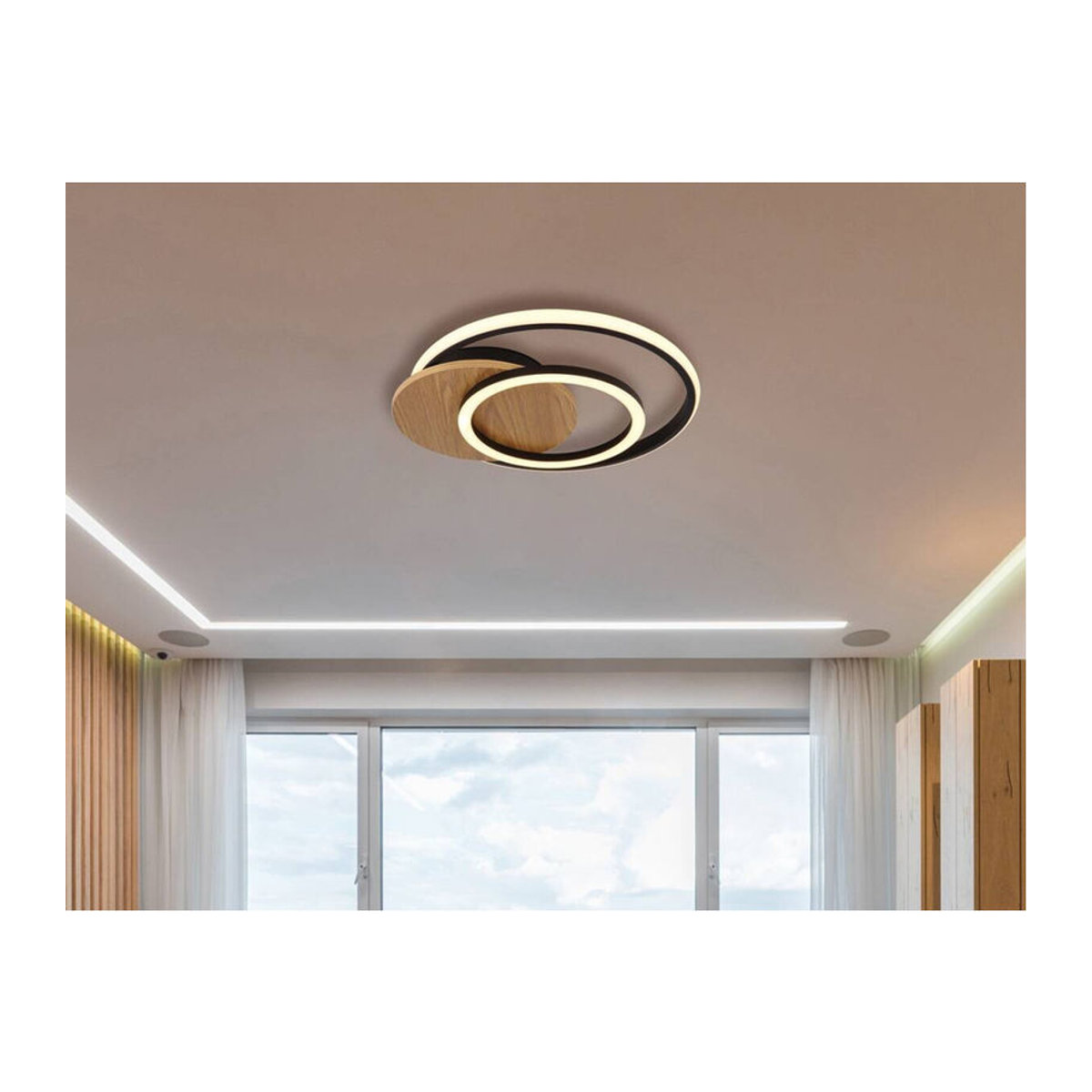 GLOBO LED-Deckenleuchte Julio Modern Warmweiß B/H/T: 38 x 6,5 x 36 cm - Bild 2