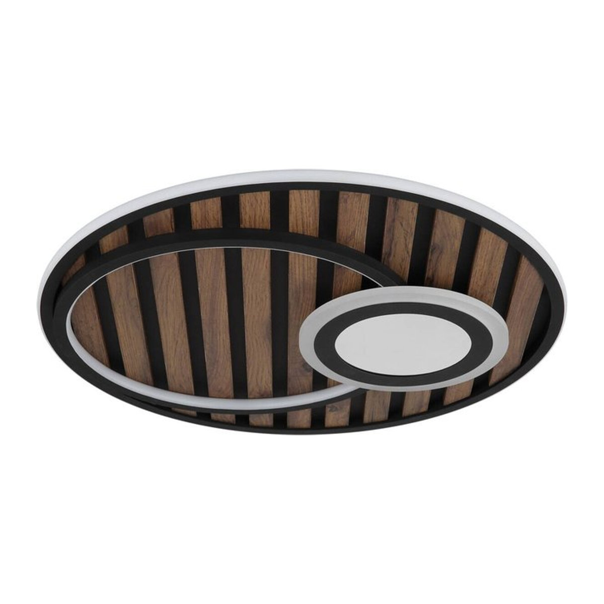 GLOBO LED Deckenleuchte Modern in Mattschwarz mit Opal Glas, Warmweiß, H: 8 cm, B: 50 cm - Bild 1