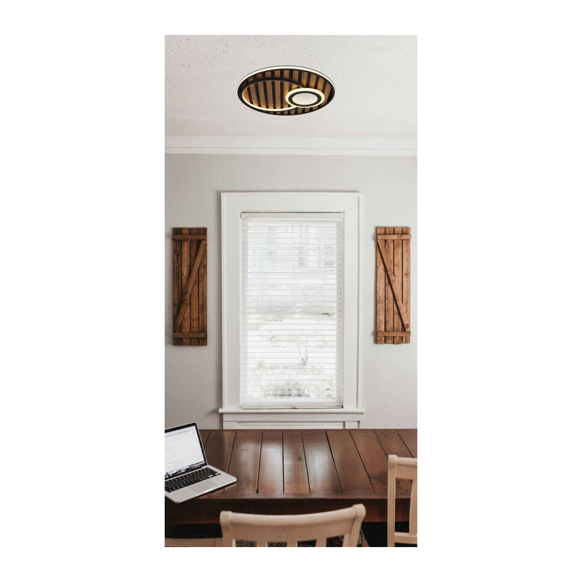 GLOBO LED Deckenleuchte Modern in Mattschwarz mit Opal Glas, Warmweiß, H: 8 cm, B: 50 cm - Bild 3