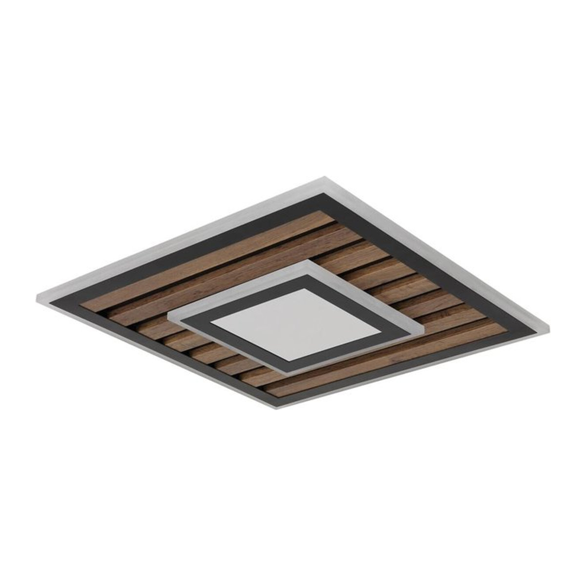 GLOBO LED Deckenleuchte Modern in Schwarz mit Opalglas, B/H: 40 x 6 cm - Bild 1