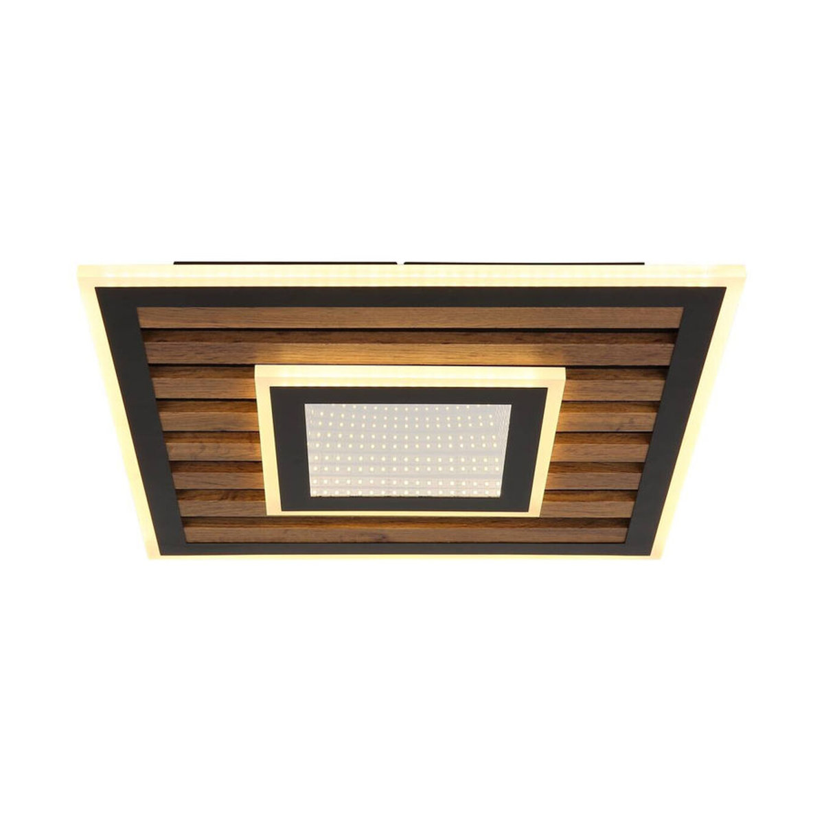 GLOBO LED Deckenleuchte Modern in Schwarz mit Opalglas, B/H: 40 x 6 cm - Bild 3