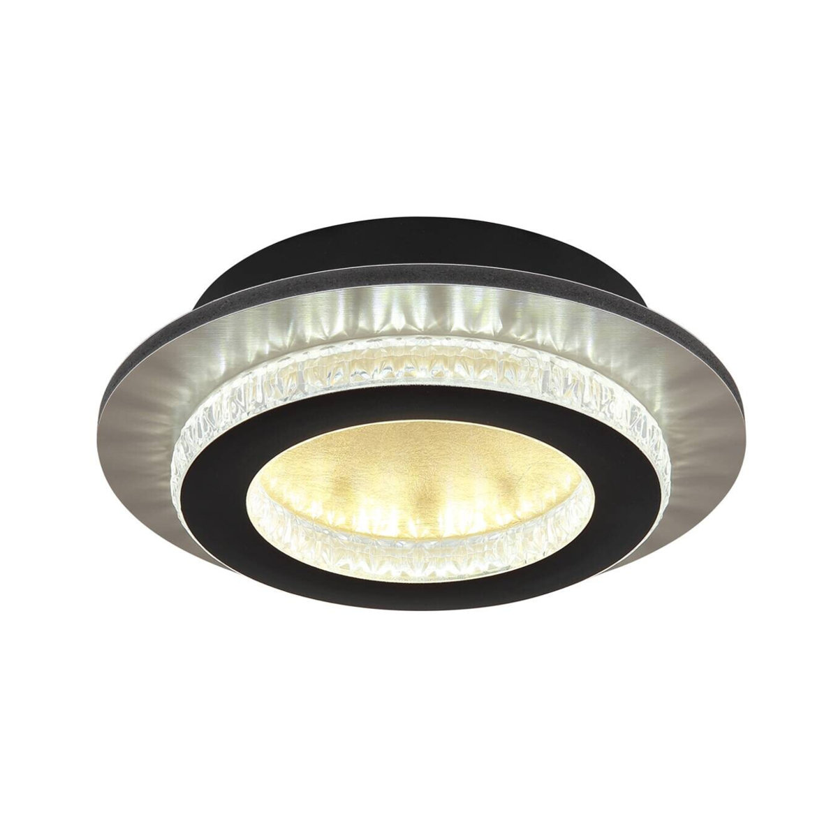 GLOBO LED-Deckenleuchte Modern in Schwarz und Gold aus Metall und Kunststoff, H: 5,5 cm, D: 20 cm - Bild 2