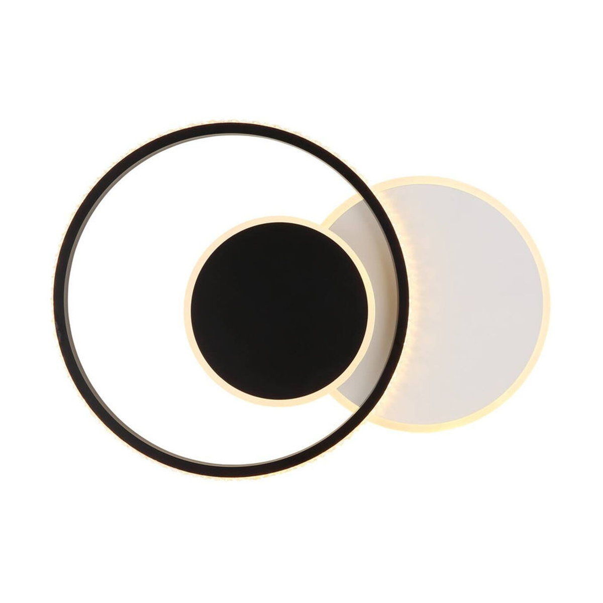 GLOBO LED-Deckenleuchte Perlix Modern in Schwarz aus Metall und Acryl mit warmweißem Licht, B/H: 45 x 32 cm - Bild 2