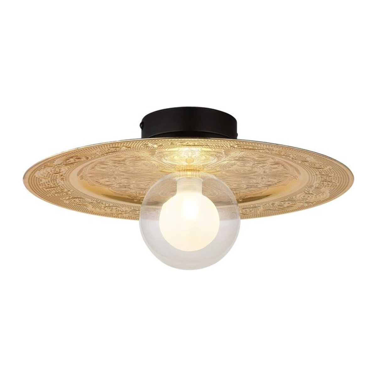 GLOBO LED-Pendelleuchte Modern in Schwarz und Gold aus Metall und Kunststoff, H: 33 cm, B: 33 cm - Bild 1