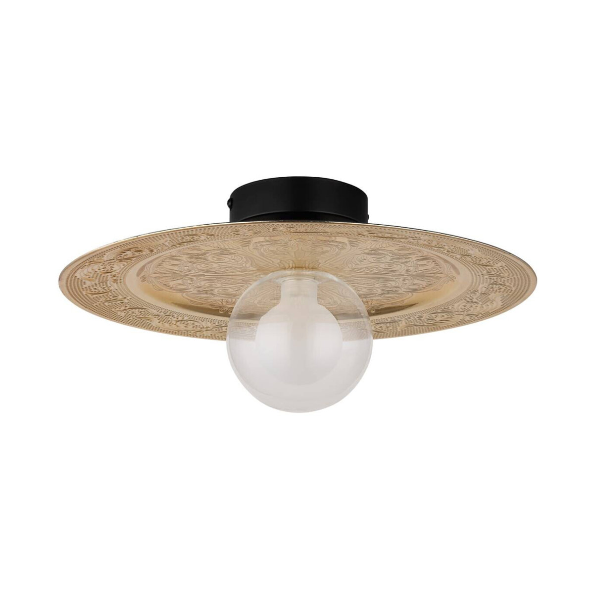 GLOBO LED-Pendelleuchte Modern in Schwarz und Gold aus Metall und Kunststoff, H: 33 cm, B: 33 cm - Bild 2
