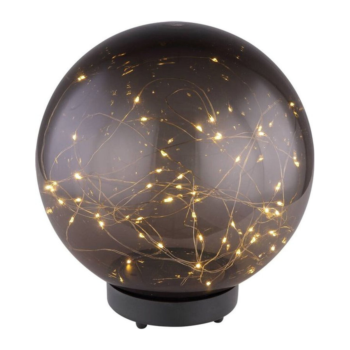 Globo LED-Solarleuchte Modern in Schwarz aus Kunststoff und Glas, Höhe: 30 cm, Durchmesser: 20 cm - Bild 1