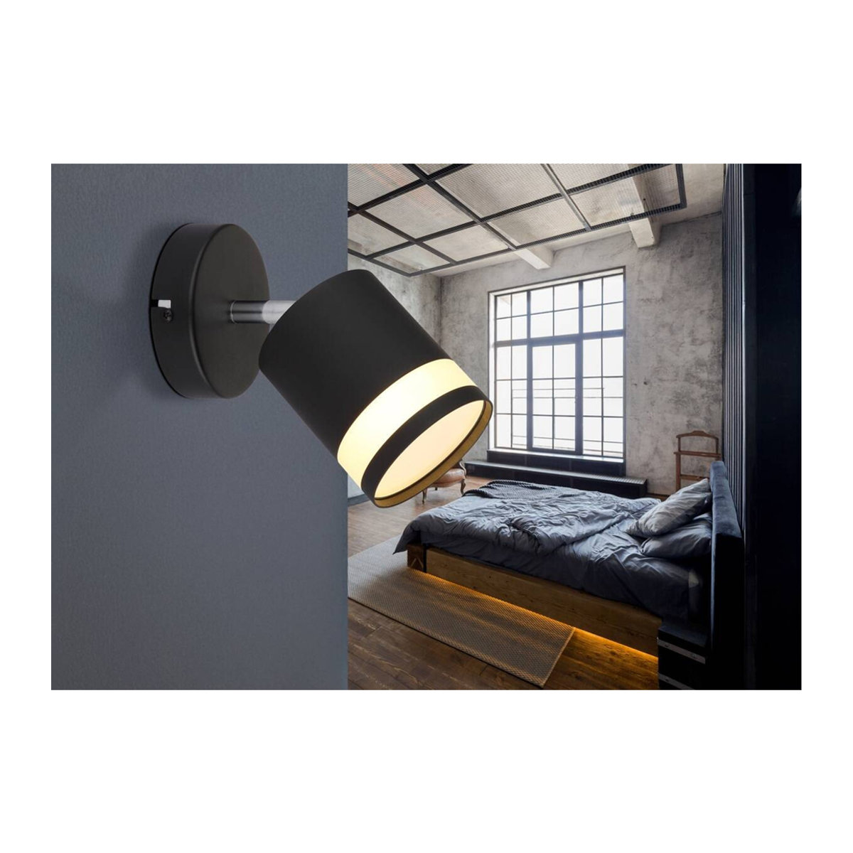 GLOBO LED Strahler Modern Schwarz mit warmweißem Licht aus Metall und Kunststoff - Bild 3