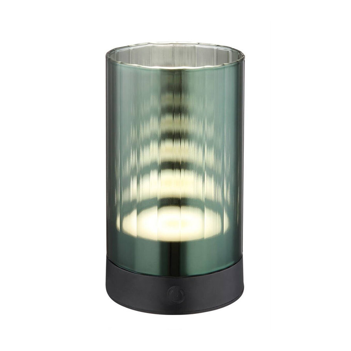 GLOBO LED-Tischleuchte aus Glas in Grün und Schwarz, Modernes Design, Höhe: 14 cm, Durchmesser: 8 cm - Bild 2