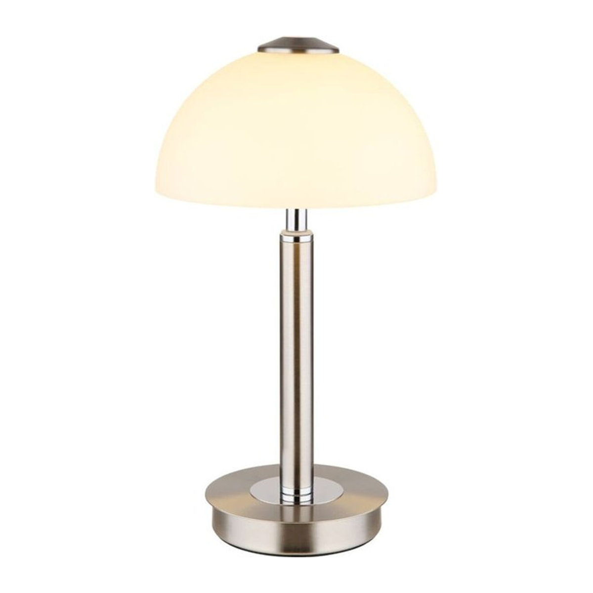 GLOBO LED-Tischleuchte Pilzlampe aus Glas und Metall in Chrom und Silber, Warmweiß, D x H: 18 x 31,5 cm - Bild 1
