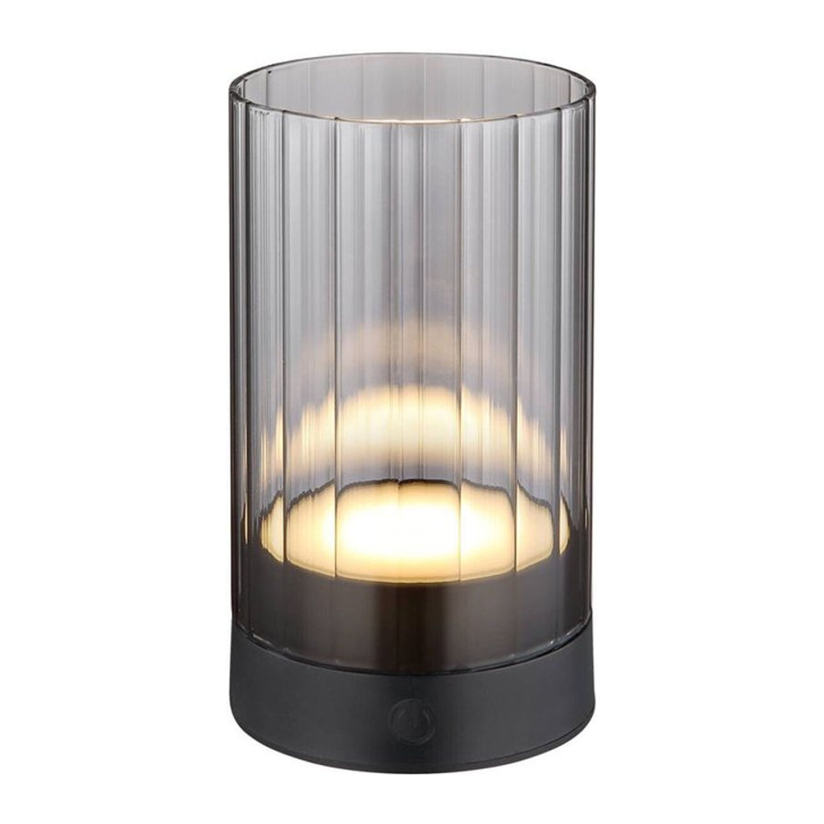 GLOBO LED-Tischleuchte Pixy Modern in Schwarz mit Rauchglas, Höhe: 14 cm, Durchmesser: 8 cm - Bild 1