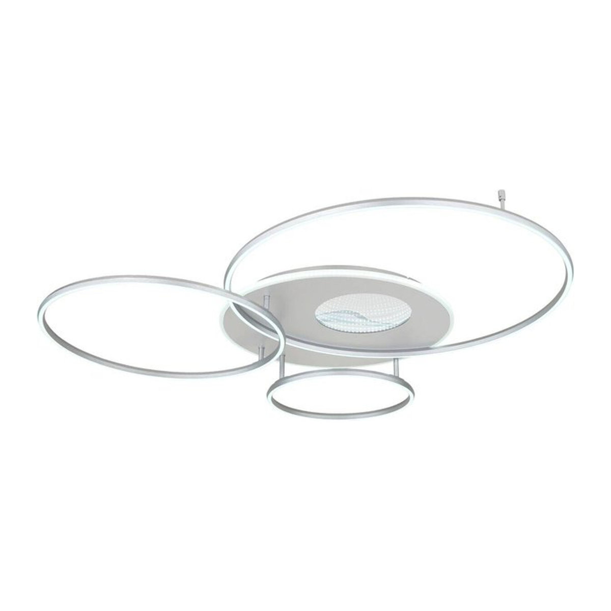 GLOBO Lighting Deckenleuchte Invertina Modern Silber LED Kaltweiß aus Aluminium und Acryl - Bild 1