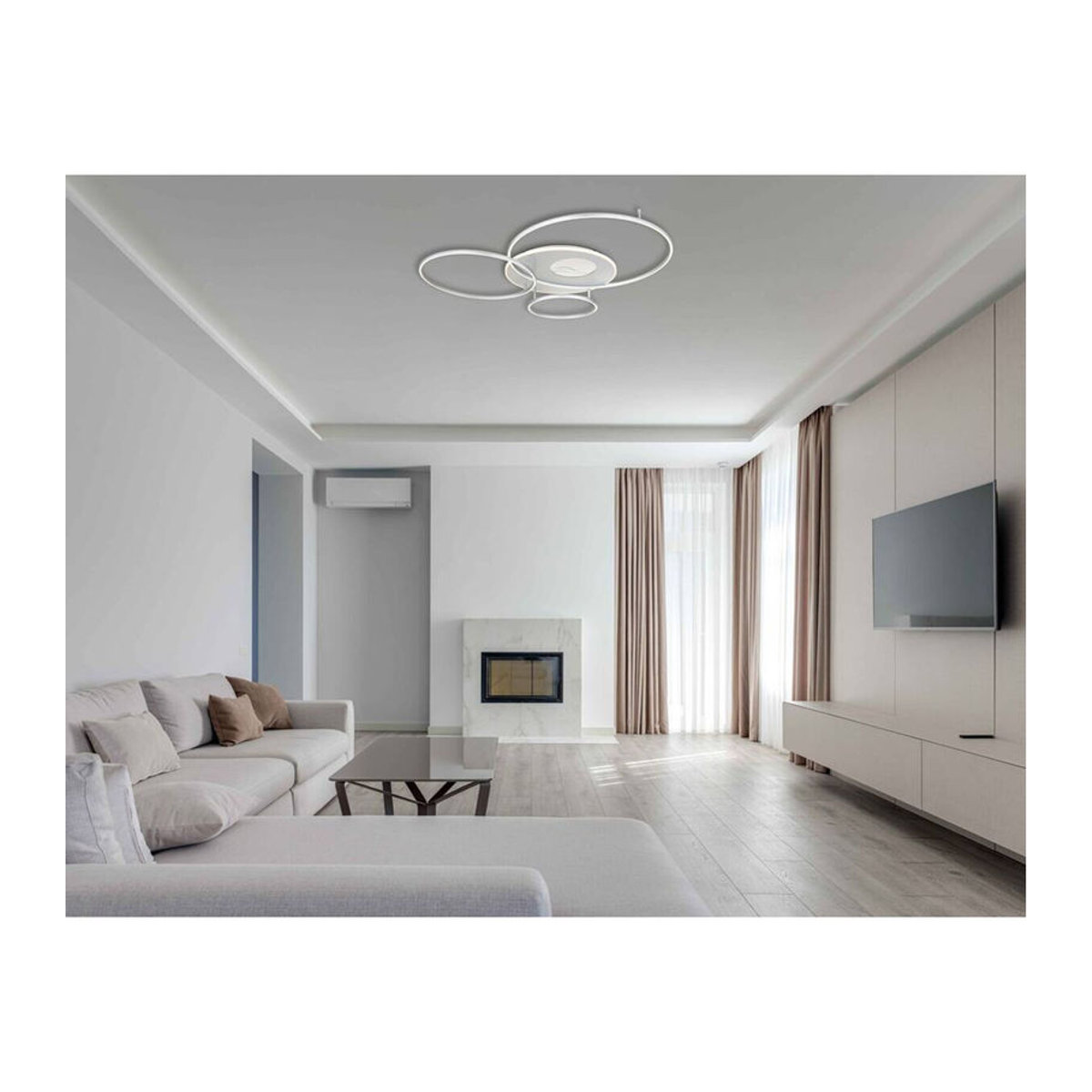 GLOBO Lighting Deckenleuchte Invertina Modern Silber LED Kaltweiß aus Aluminium und Acryl - Bild 2