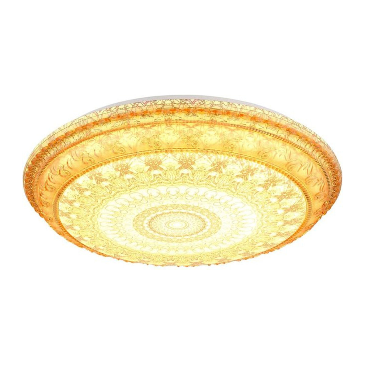 GLOBO Lighting LED Deckenleuchte LAZARO in Braun, Weiß oder Bunt aus Metall und Kunststoff, 18W, 450lm, Durchmesser: 39 cm, Höhe: 8,5 cm - Bild 1