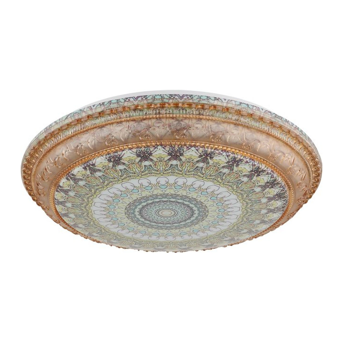 GLOBO Lighting LED Deckenleuchte LAZARO in Braun, Weiß oder Bunt aus Metall und Kunststoff, 18W, 450lm, Durchmesser: 39 cm, Höhe: 8,5 cm - Bild 3