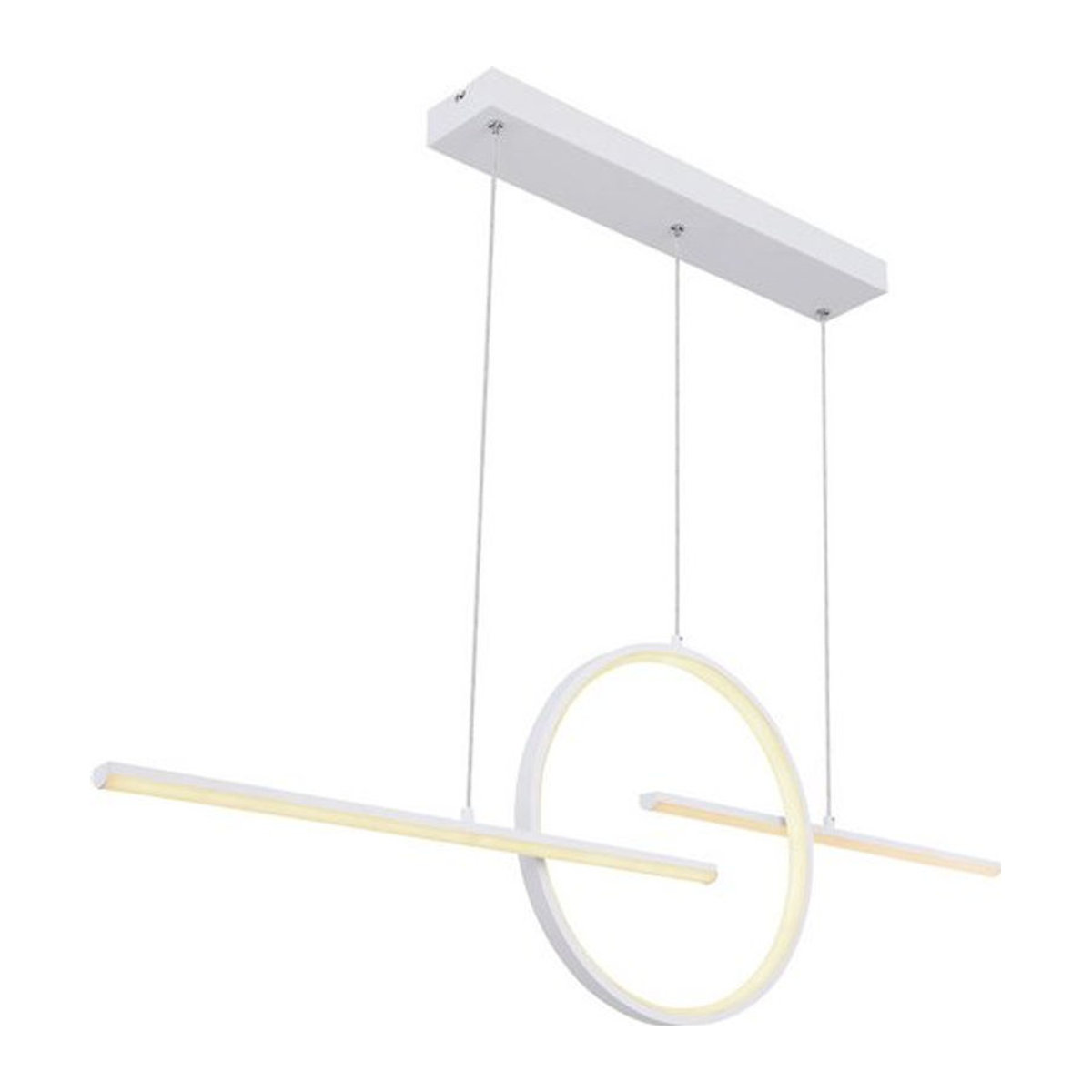 GLOBO LIGHTING LED-Pendelleuchte in Weiß aus Metall und Acryl, B/H/T: 10,5 x 150 x 124 cm - Bild 1