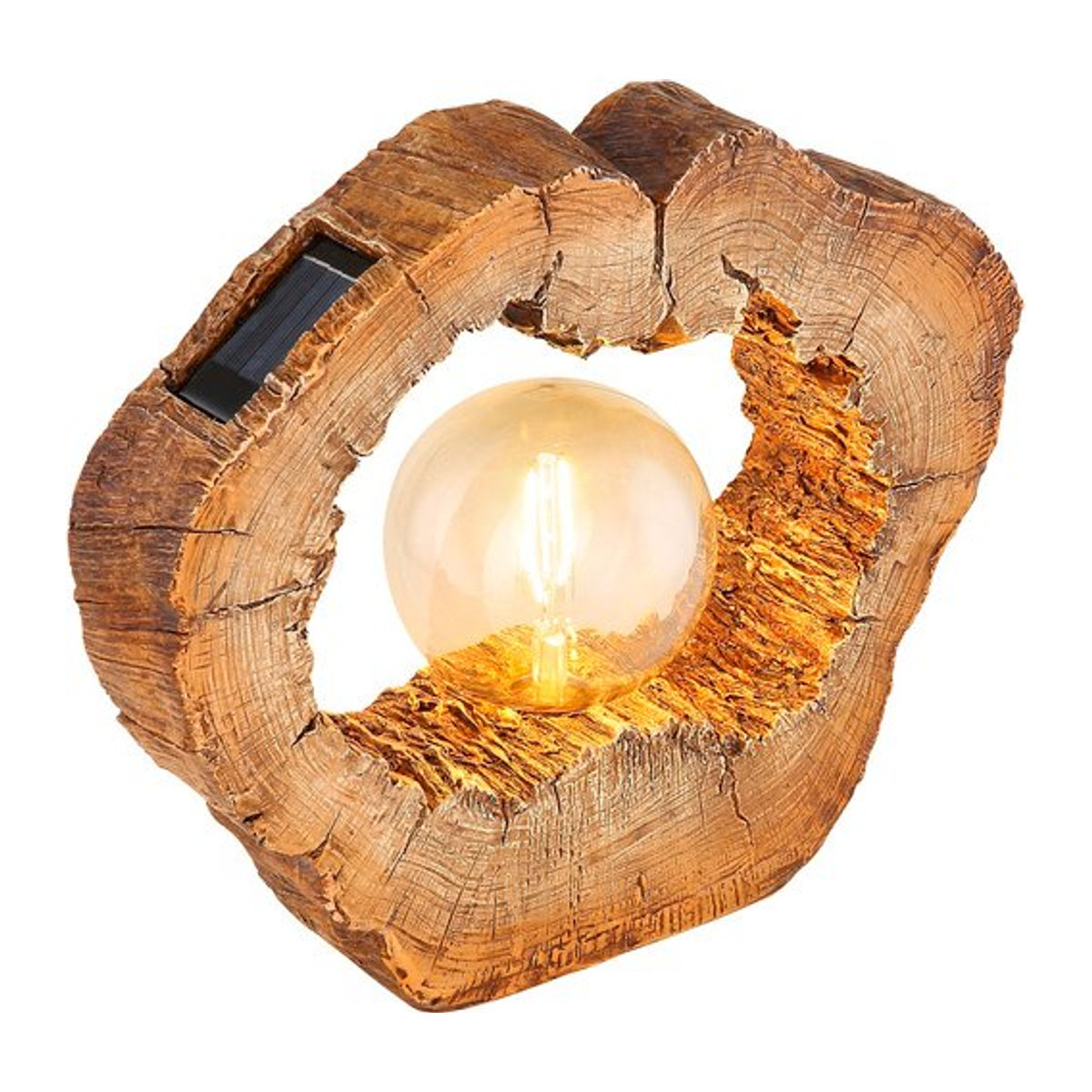 GLOBO LIGHTING Solarleuchte LED Warmweiß Braun aus Kunststoff im Landhausstil mit IP44 Schutzklasse - Bild 1