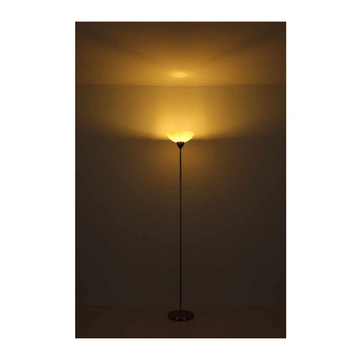 Globo Lighting Stehleuchte LIMA Deckenfluter aus Metall und Glas in Nickel matt und Silber mit E27 Fassung, Höhe: 180 cm - Bild 3