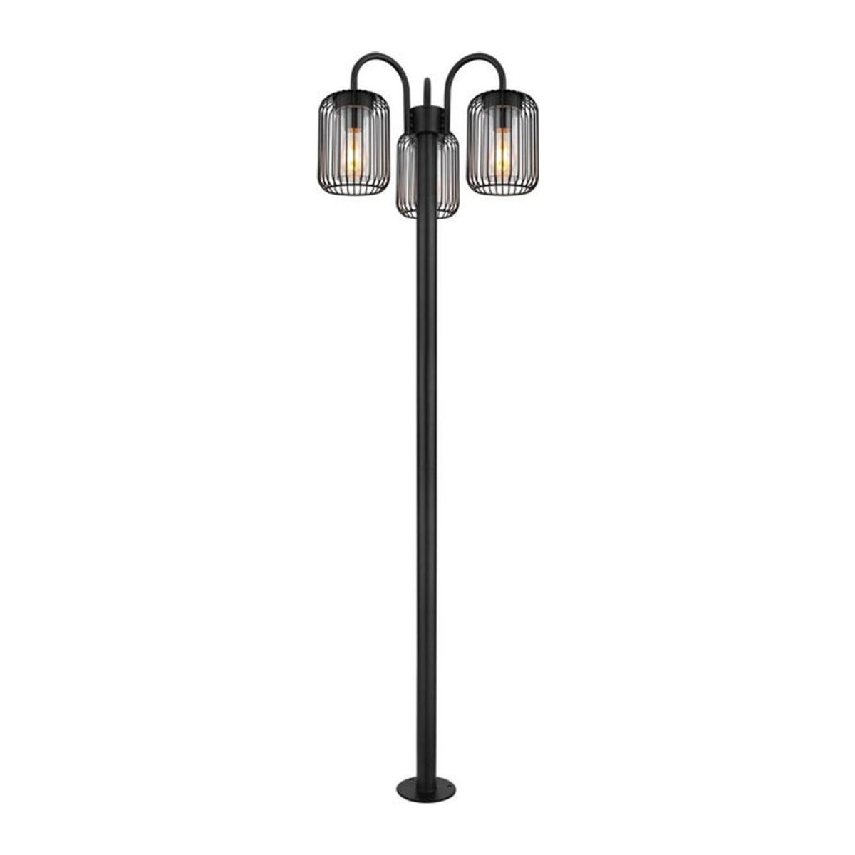 GLOBO LIGHTING Wandleuchte Adelheid in Schwarz aus Edelstahl und Metall mit 15 W und IP44 Schutz, H: 180 cm - Bild 1