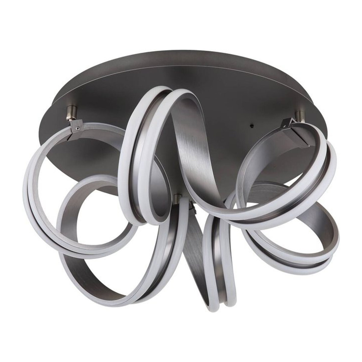 GLOBO Moderne LED Deckenleuchte aus Aluminium und Metall in Anthrazit Grau, H x B x T: 25 x 54 cm - Bild 1