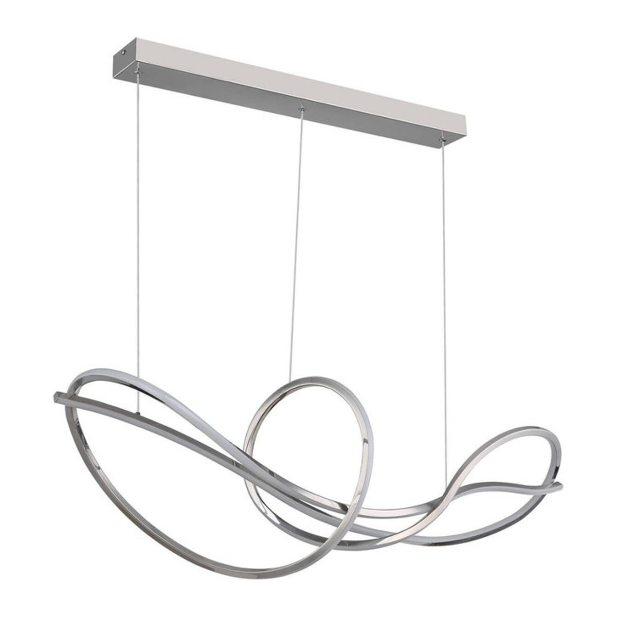 GLOBO Moderne LED Pendelleuchte aus Edelstahl in Chrom - Bild 1