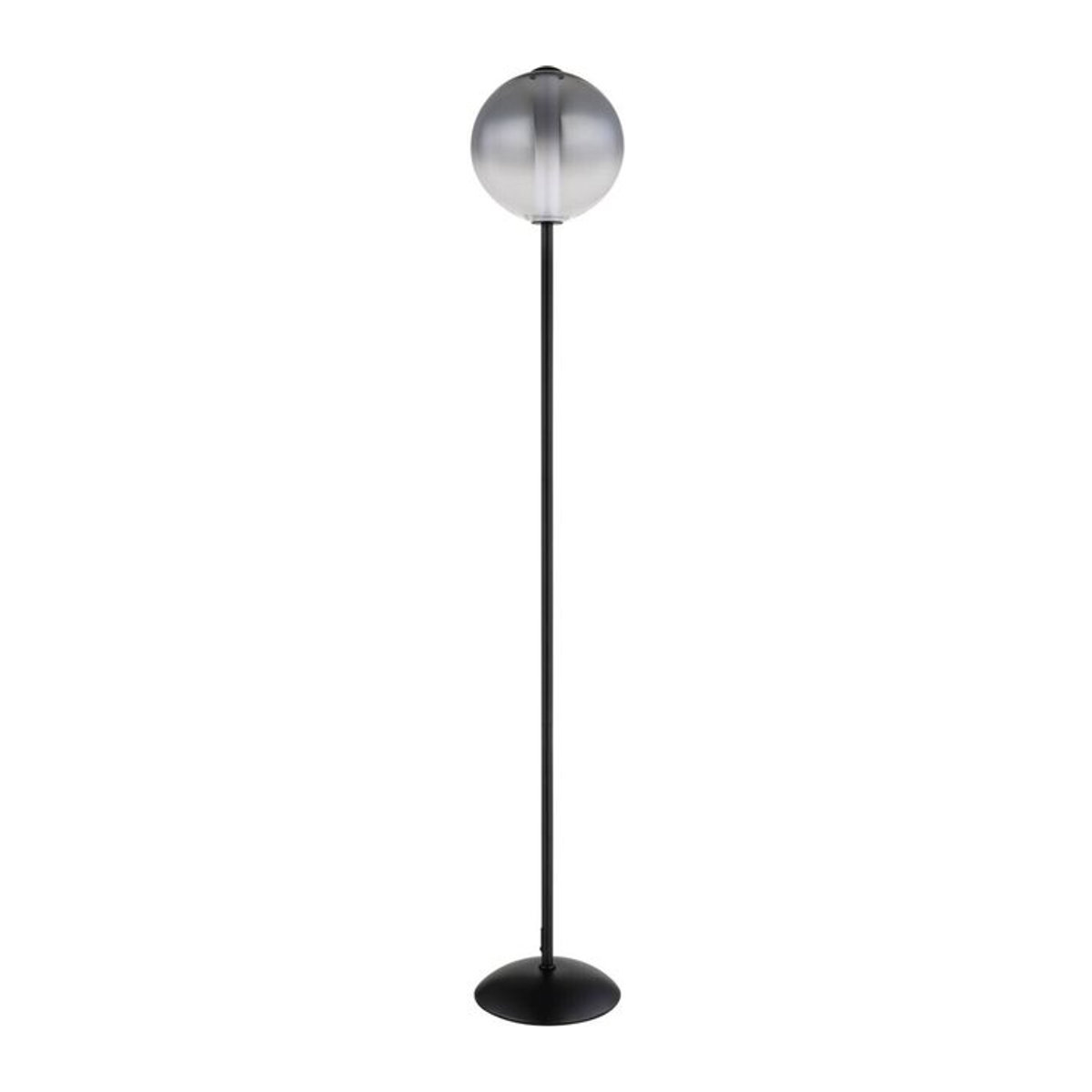 GLOBO Moderne Stehlampe in Mattschwarz mit Opal Rauch Glas und integriertem warmweißem LED-Licht, Höhe: 152 cm, Durchmesser: 25 cm - Bild 1