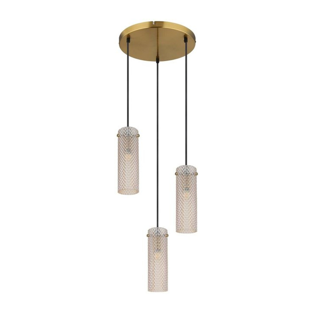 GLOBO Pendelleuchte Modern in Amber Gold aus Glas und Metall mit E14 Fassung, Höhe: 120 cm, Durchmesser: 35 cm - Bild 1