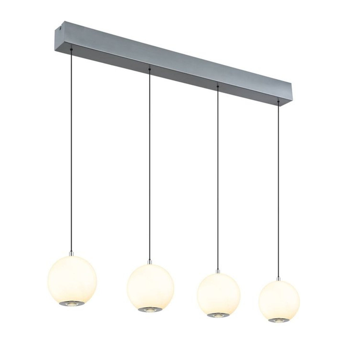 GLOBO Pendelleuchte Modern in Grau aus Metall und Glas mit LED, B/H/T: 15 x 150 x 99 cm - Bild 1