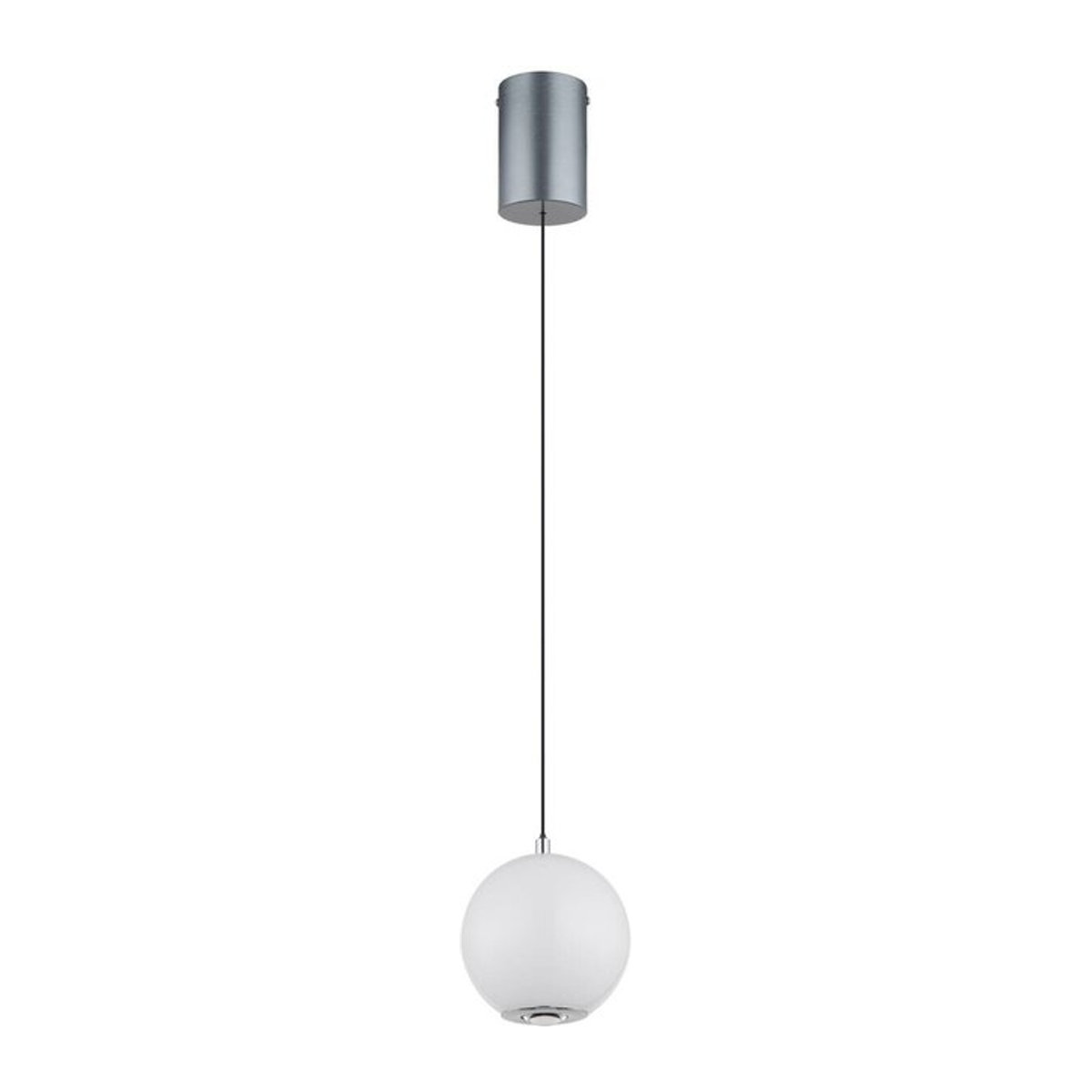 GLOBO Pendelleuchte Modern in Grau aus Metall und Glas mit LED und Opalglas, Höhe: 180 cm, Durchmesser: 15 cm - Bild 1