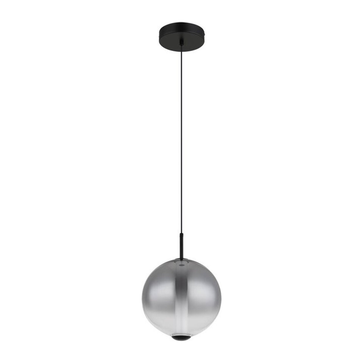 GLOBO Pendelleuchte Modern in Schwarz aus Metall und Glas mit LED in Warmweiß, Höhe: 120 cm, Durchmesser: 25 cm - Bild 1