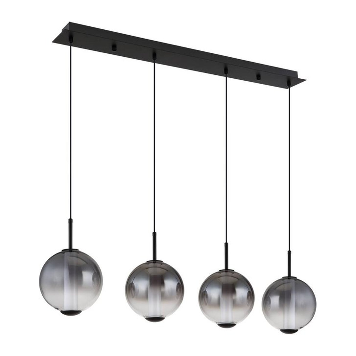 GLOBO Pendelleuchte Modern in Schwarz mit Opal Glas und Metall, Warmweißes LED-Licht, B: 99 cm, H: 120 cm - Bild 1