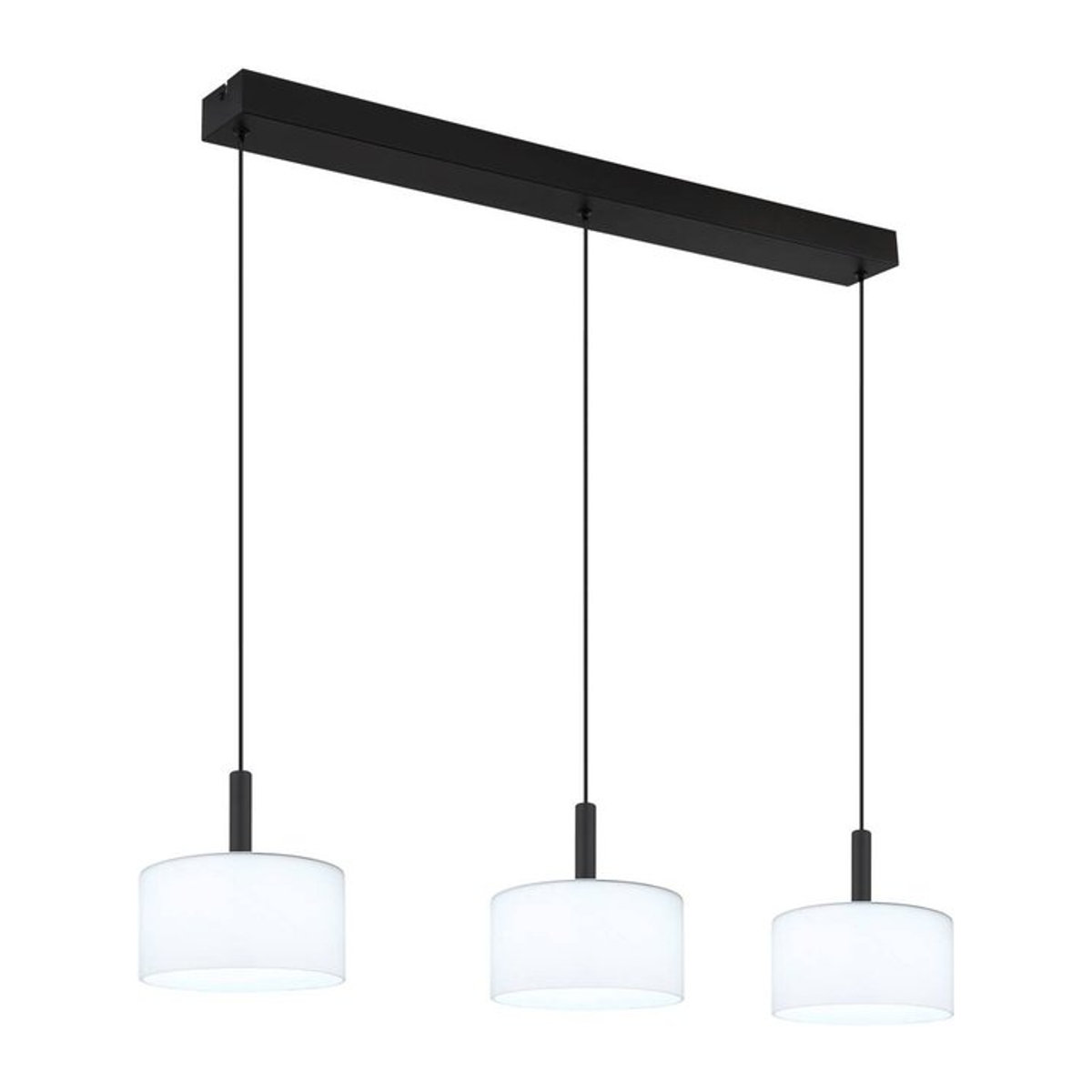 GLOBO Pendelleuchte Modern Minimalistisch in Schwarz/Weiß mit LED und Opalglas - Bild 1