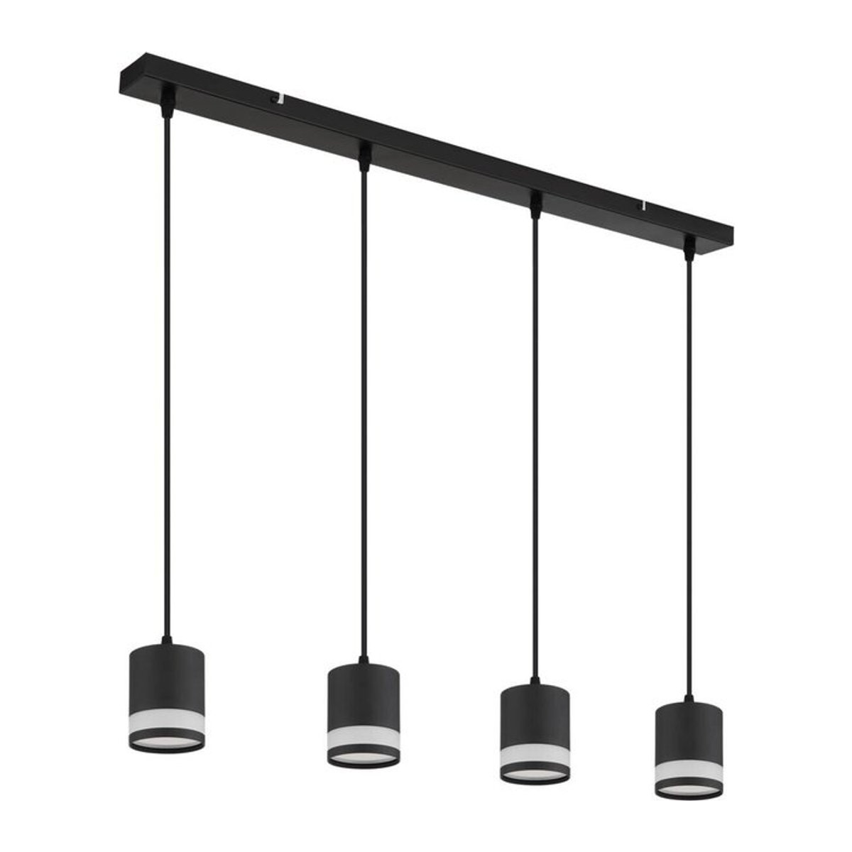 GLOBO Pendelleuchte Modern Schwarz aus Metall und Kunststoff mit integriertem warmweißem LED-Licht B/H/T: 8,2 x 120 x 80 cm - Bild 1