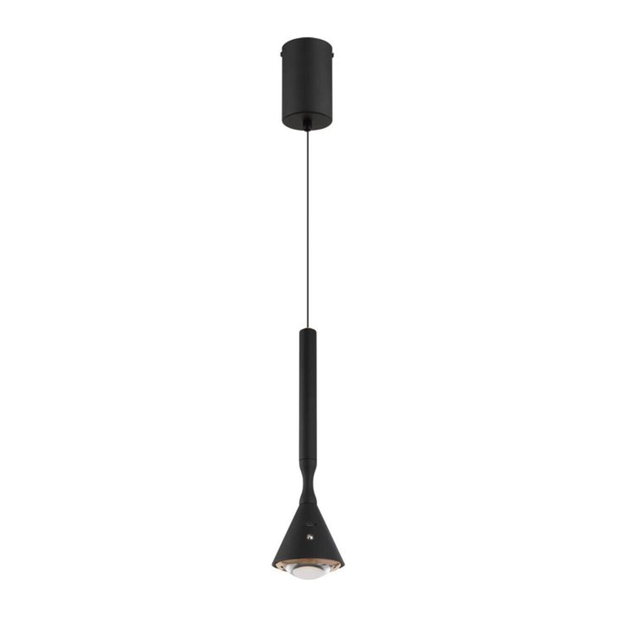 GLOBO Pendelleuchte Modern Schwarz Opal aus Metall und Kunststoff mit integriertem LED-Licht, Höhe: 210 cm, Durchmesser: 9,9 cm - Bild 1