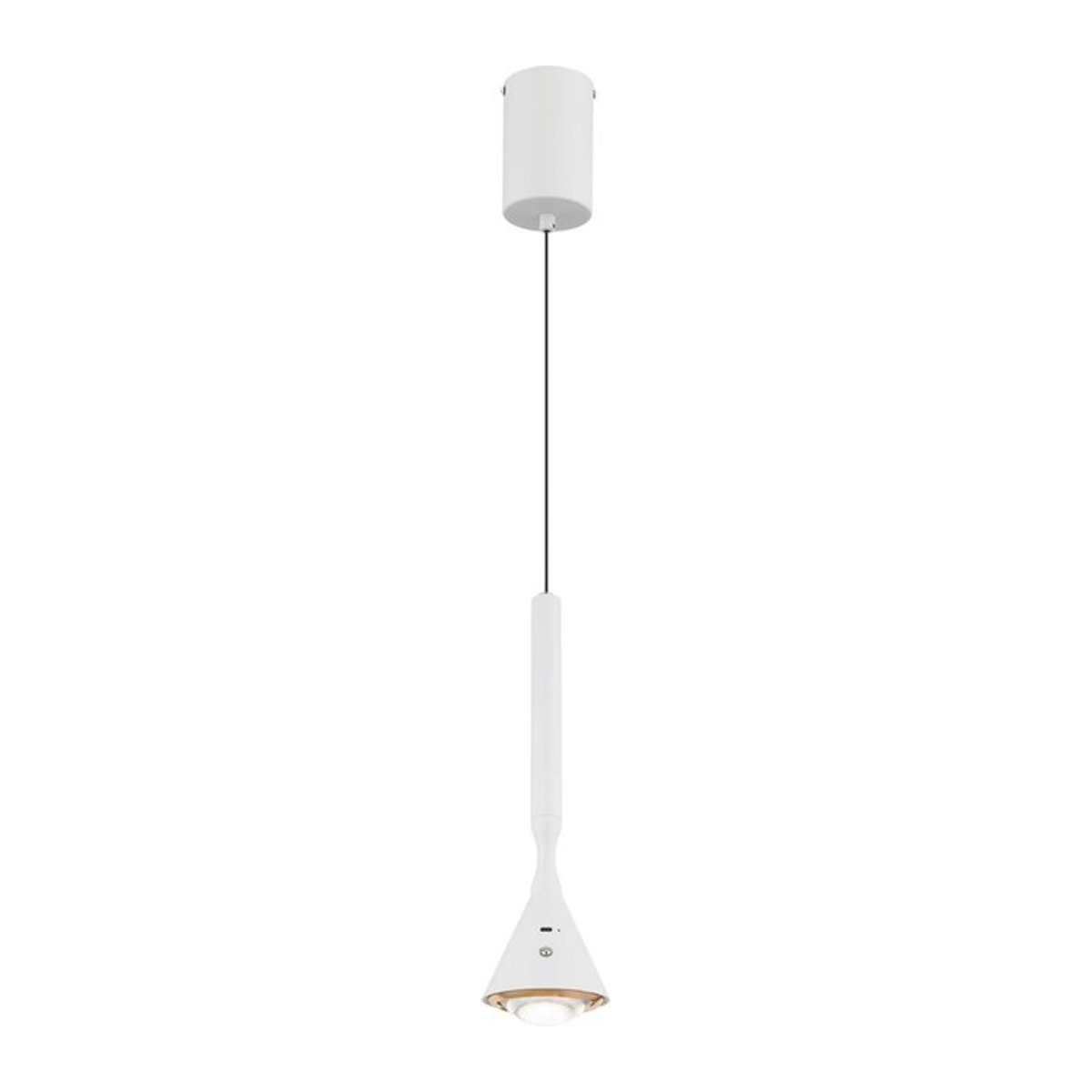 GLOBO Pendelleuchte Modern Weiß aus Metall und Kunststoff mit integriertem LED-Licht, Höhe: 150 cm, Durchmesser: 9,9 cm - Bild 1