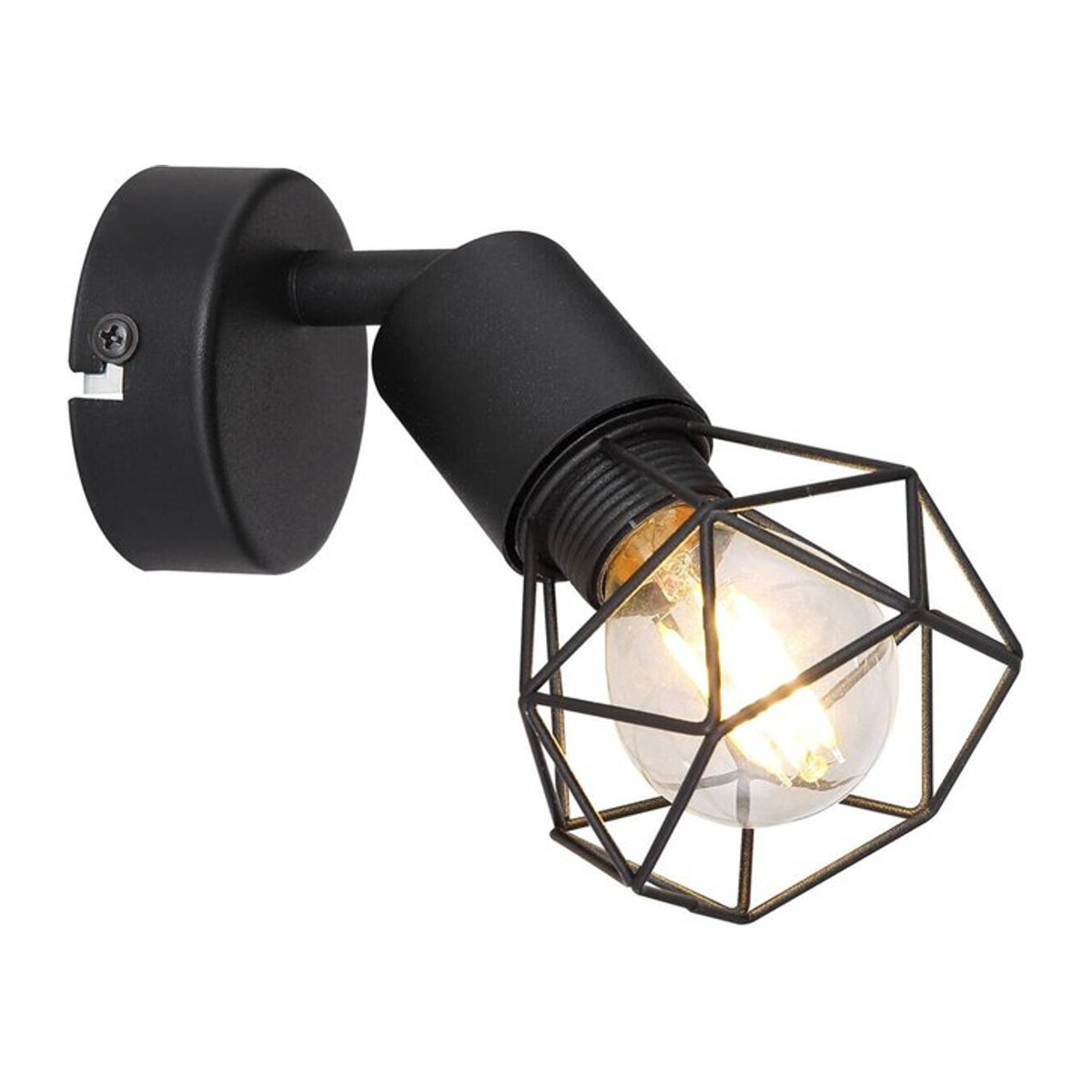 GLOBO Spot Xara Strahler aus Metall in Schwarz mit E14 Fassung, B/H/T: 8 x 14 x 13 cm - Bild 1