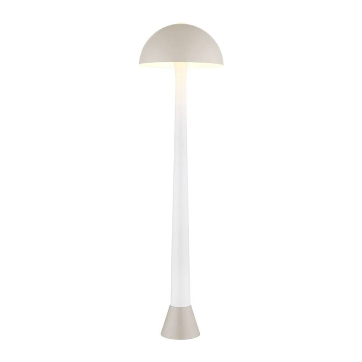 GLOBO Stehlampe aus Metall in Sandweiß und Beige, minimalistisches Design, E27, Höhe: 150 cm, Durchmesser: 40 cm - Bild 1
